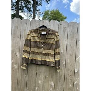 Danny & Nicole jacket blazer Womens 2P Boho Fairy Stripe Cottagecore Fall